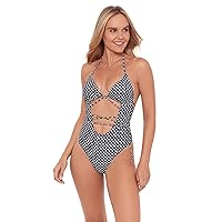 Sports Illustrated Women's Cutout One Piece with Wrap Tie Detail