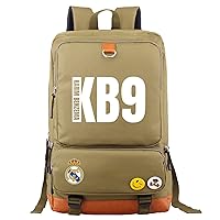 Teens Benzema Laptop Bag-Soccer Stars Knapsack Large Capacity Wear Resistant Student Bookbag