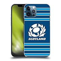 Head Case Designs Officially Licensed Scotland Rugby Stripes Logo 2 Hard Back Case Compatible with Apple iPhone 12 Pro Max