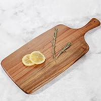 Acacia Wood Cutting Board with Handle 17