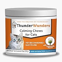ThunderWunders Cat Calming Chews | Vet Recommended to Help Reduce Situational Anxiety | Great for Vet Visits, Travel, Separation Anxiety, Fireworks, Thunderstorms & More | 100 Count
