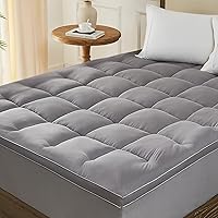 Homemate Mattress Pad Topper Twin XL - Cooling Pillow Top Quilted Fitted Mattress Pad Cover for Hot Sleepers - Mattress Pad Cover Plush Bed Topper Down Alternative Soft Mattress Protector for Back