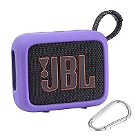 AONKE Silikonhülle Ersatz für JBL Go 4 tragbaren Lautsprecher mit Bluetooth (lila)