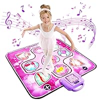 Dance Mat for Kids Dance Pad for Girls - Dancing Mat for Kids with LED Lights - Adjustable Volume | Built-in Music | 6 Modes - Dance Gifts for Girls