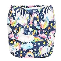 2 to 7 Years Old Junior Big Cloth Diaper Pocket Reusable Washable Baby Toddler (Dream Horse)