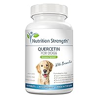 Quercetin for Dogs with Bromelain to Support Balanced Immune System, Promote Inflammatory Relief & Antioxidant Activity, Quercetin for Dog Allergies, 120 Chewable Tablets