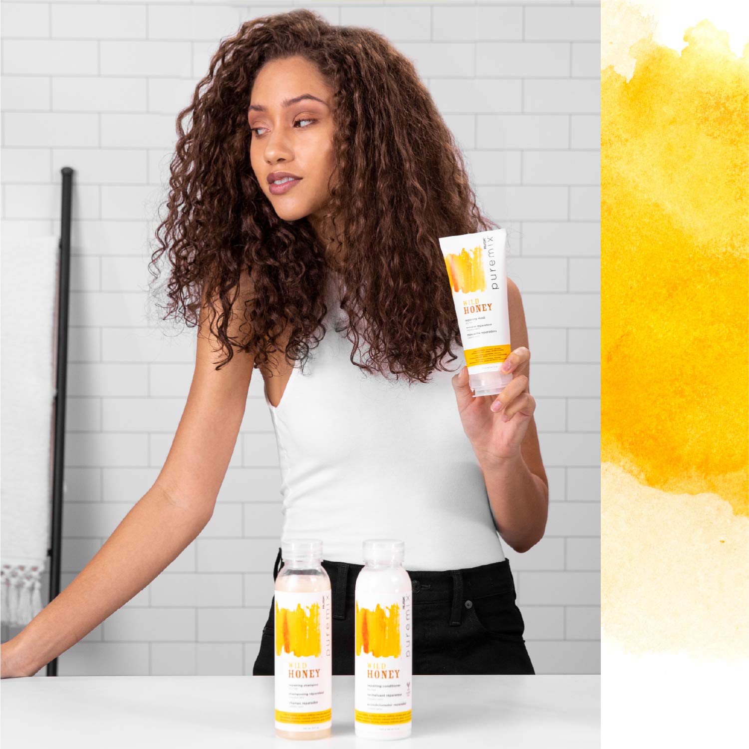 Rusk Puremix Wild Honey Deeply Moisturizing + Repairing, Softens + Adds Shine to Hair, Sulfate-Free