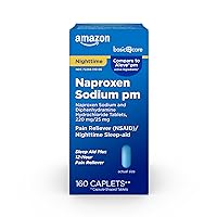 All Night Pain Relief PM, Naproxen Sodium, 220 mg/Diphenhydramine Hydrochloride, 25 mg Tablets, Pain Reliever/Nighttime Sleep-Aid, 160 Count