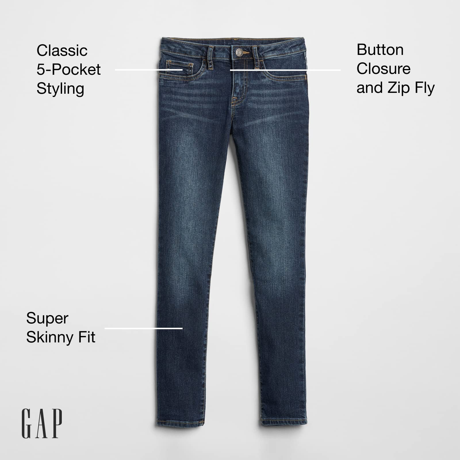GAP Girls' Super Skinny Fit Denim Jeans