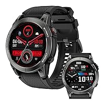 Military Smart Watch for Men Fitness Tracker GPS, AMOLED 1.43inch Outdoor HD Display 5ATM Waterproof, Bluetooth Call (Call Receive/Dial), 24H Health Monitor for Phone iPhone Android iOS