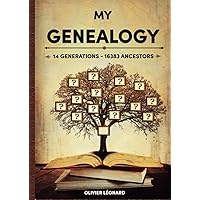 My genealogy - 14 generations - 16383 ancestors - UK edition: 695 pages, 1 page per ancestor up to the 9th generation, 168 extension pages, Large Format
