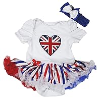 Petitebella British Heart Baby Dress Nb-18m