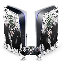 Head Case Designs Officially Licensed The Joker DC Comics The Killing Joke Character Art Vinyl Faceplate Gaming Skin Decal Compatible with Sony Playstation 5 PS5 Disc Console & DualSense Controller