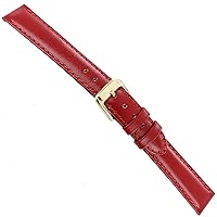 14mm Speidel Red Genuine Stitched Calfskin Stitched Ladies Watch Band 163 630