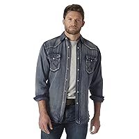 Mens Western Work Shirt Washed Finish