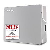 Toshiba 4TB Canvio Flex Portable External Hard Drive for Mac, Windows PC and Tablet use, Compatible with Most USB-C and USB-A Devices, Silver (HDTX140ESCAA)
