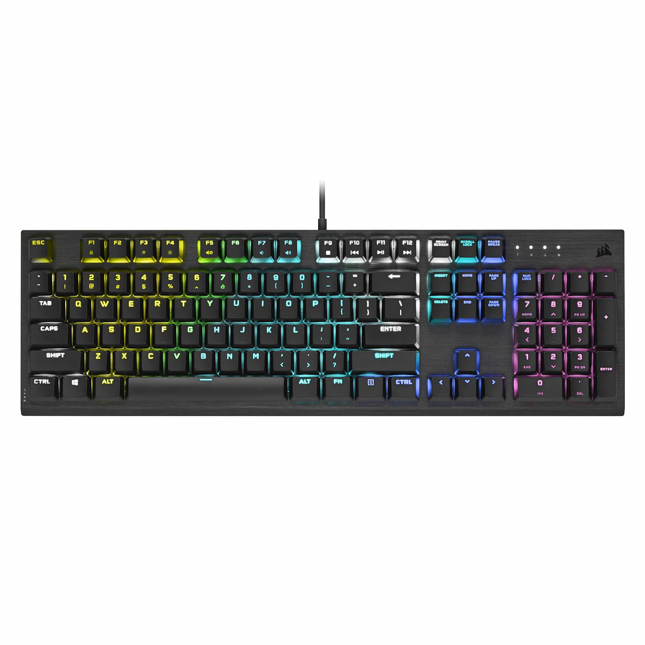 Corsair K60 RGB Pro Low Profile Mechanical Gaming Keyboard - CHERRY MX SPEED Mechanical Keyswitches – Slim and Streamlined Durable Aluminum Frame - Customizable Per-Key RGB Backlighting