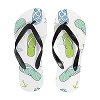 Vantaso Slim Flip Flops for Women Nautical Flip Flops Starfish Yoga Mat Thong Sandals Casual Slippers