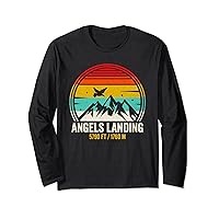Angels Landing Utah 2023 Retro Vintage Dark Print Long Sleeve T-Shirt