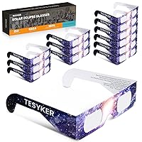 Eclipse Glasses, 12 Pack ISO 12312-2:2015(E) & CE Certified Paper Solar Eclipse Glasses, Safety Solar Eclipse Viewing, Direct Sun Observation，AAS Recommended List