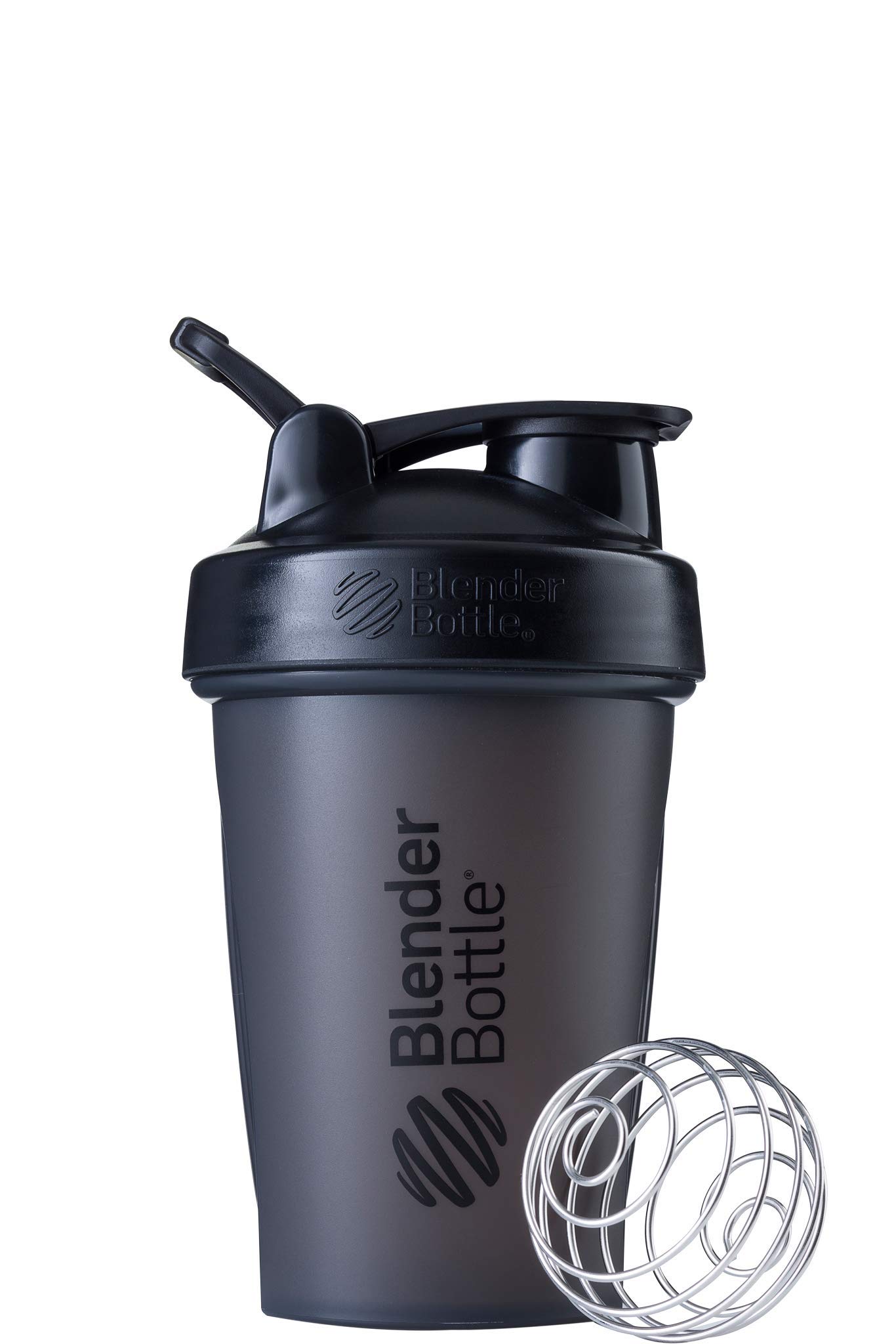 BlenderBottle Classic Shaker Bottle Perfect for Protein Shakes and Pre Workout, Black, 20oz