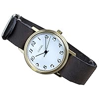 Mens Watch Wrist Vintage Watch Soviet USSR Rare Mens Wrist Watch (Dark Chocolate Strap)
