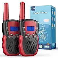 Selieve Outdoor Toys for Kids Ages 4-8, Walkie Talkies for Kids Long Distance 22 Channels 2 Way Radio Interactive Toys Birthday Gifts for 3-12 for Girls and Boys Red Black