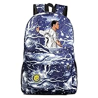 Cristiano Ronaldo Basic Backpack-Al Nassr FC Waterproof Daypack-Large Capacity Bookbag for University