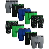 Reebok Boys' Underwear - Performance Boxer Briefs (10 Pack)