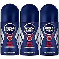 Nivea for Men Dry Impact Antiperspirant Deodorant Roll-on 50ml (3 Pack)