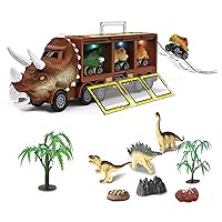 YangMeng Childrens Dinosaur Storage Car Model Toy with Light and Music Container Storage Dinosaur As A Birthday, Christmas, School Reward Or New Year Gift, Kids Will Love It ï¼ˆBï¼‰