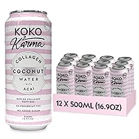 Coco Luxe / Koko & Karma Coconut water with Marine Collagen and Acai Berry 16.9oz (12 pack case)