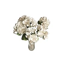 White Hydrangea Mulberry Paper Flower with Reed Diffuser for Home Fragrance Aroma Oil by Plawanature