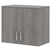 Bush Business Furniture Universal 24-inch Wall Cabinet with Doors and 2 Shelves, Platinum Gray (UNS428PG)