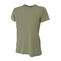 Womens Performance Short Sleeve Cooling Crew Neck Tshirt for Gyming