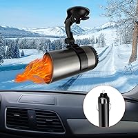 150W Car Heater That Plugs Into Cigarette Lighter, Car Heater 12V Portable Car Defrost Defogger - Can Be Attached to The Windshield