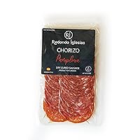 Spanish CHORIZO - SPICY - 3 OZ - Authentic Pamplona stlye - Premium Sliced Pork Sausage for Gourmet Cooking and Snacking