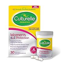 Culturelle Women’s 4-in-1 Protection, Daily Probiotics for Women - 30 Count - Daily Probiotics for Vaginal Health, Digestive Health, & Immune Support - Gluten & Soy Free, Non-GMO, Packaging May Vary
