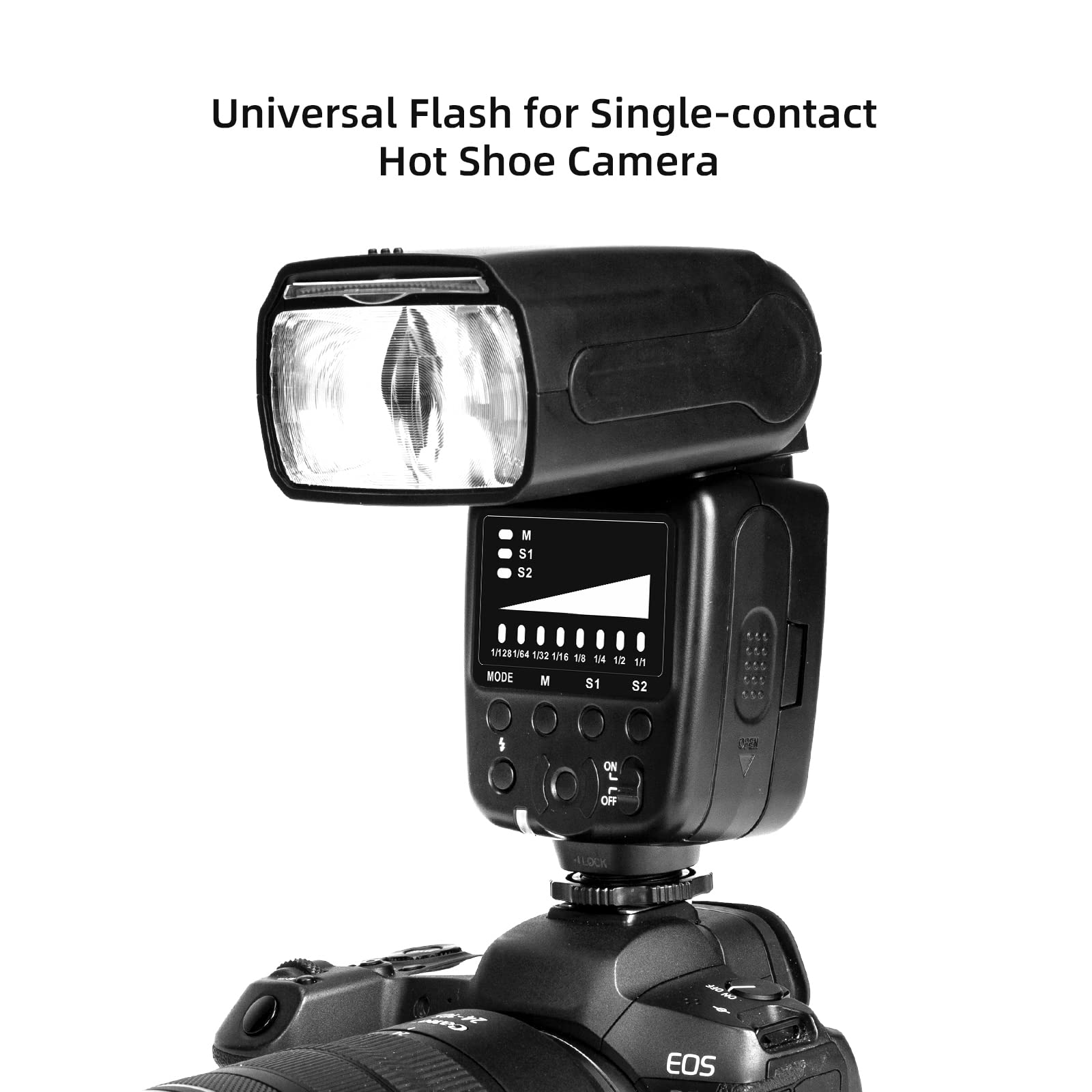 PHOTOOLEX FK300 Camera Flash Speedlite for Canon Nikon Sony Panasonic Olympus Fujifilm Pentax Sigma Minolta Leica and Other SLR Digital Cameras and Digital Cameras with Single Contact Hot Shoe