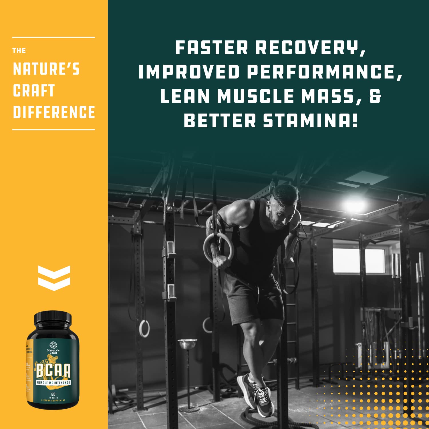 Bundle of Extra Strength Test Booster for Men and Branch Chain Amino Acids Supplement - - Natural Energy Supplement for Men with Horny Goat Weed - Post Workout Muscle Recovery and Growth Support