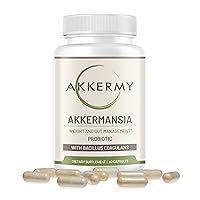 Akkermansia Probiotic (60 Capsules/2 Month Supply)– Increases GLP-1 Production – SIBO-Friendly, Vegan, Gluten-Free –Includes Bacillus Coagulans w/Vitamins B2, D3, & Chromium – Weight & Gut Management