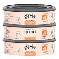 Diaper Genie Bags Refills 270 Count (Pack of 3) Clean Laundry Scent | Diaper Pail Refills with Max Odor Lock | Holds up to 810 Newborn Diapers