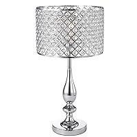 Warehouse of Tiffany IMT81B/1CH Divina Crystal and Chrome Table Lamp, 13 x 13 x 24