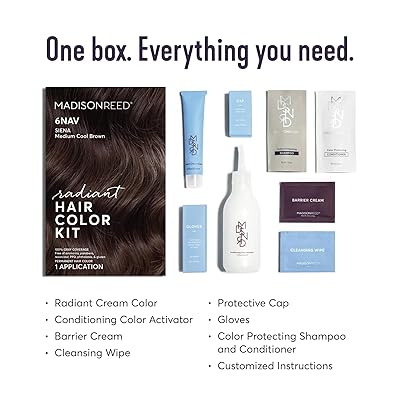 Mua Madison Reed Radiant Hair Color Kit, Medium Smoky Brown for 100% Gray  Coverage, Ammonia-Free, 6NAV Siena Brown, Permanent Hair Dye, Pack of 1  trên  Mỹ chính hãng 2024