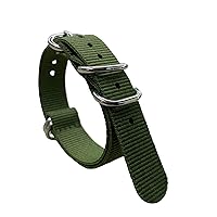 Premium Quick Release Twill Weave Nylon Watch 15mm Adjustable Basics Replacement Watch Band for Men Women