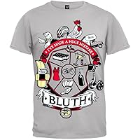 Arrested Development Bluth Family Crest Huge Mistake Ice Grey Adult T-shirt Tee