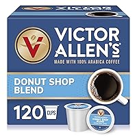 Victor Allen's Coffee Donut Shop Blend, Medium Roast, 120 Count, Single Serve Coffee Pods for Keurig K-Cup Brewers