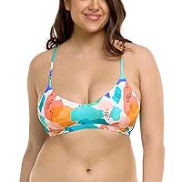 Body Glove Women's Standard Ruth Fixed Triangle Bikini Top Swimsuit with Adjustable Tie Back Detail
