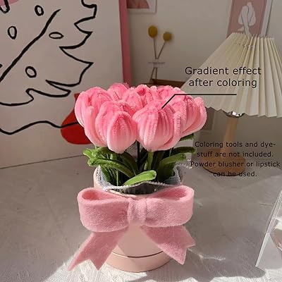 200pcs Pipe Cleaners Craft Supplies, DIY Tulip Bouquet Making Kit, Chenille  Stems Flower Craft Kit Fuzzy Sticks Crafting Materials Bendable Wire Bulk