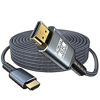 8K HDMI 2.1 Cable 40 FT,48Gbps Ultra High Speed Gaming Braided Cables Support 8K@60HZ/4K@120Hz,eARC,Dynamic HDR,HDCP 2.2/2.3,3D,VRR for 120fps Monitor PS5/PS4/X-Box/Roku TV/RTX3080/3090